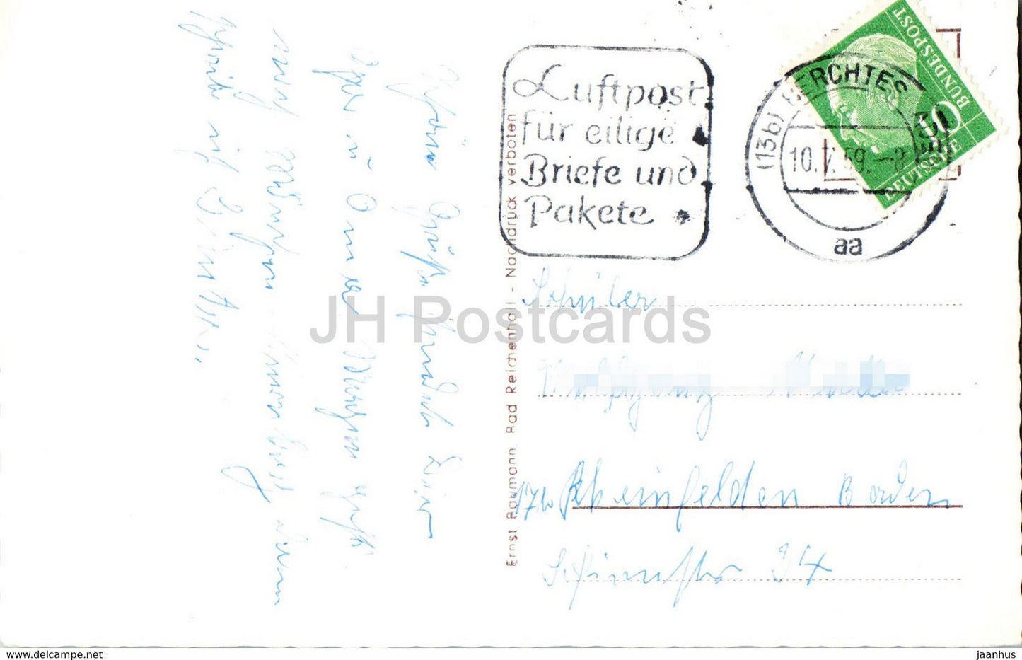 Kehlsteinhaus 1834 m - alte Postkarte - 1959 - Deutschland - gebraucht