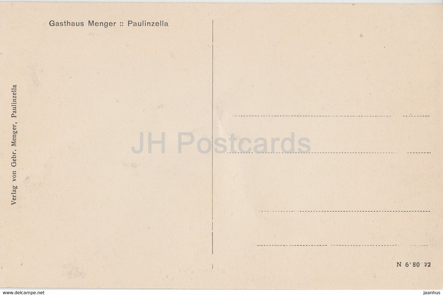 Klosterruine Paulinzella - Gasthaus Menger - old postcard - Germany - unused