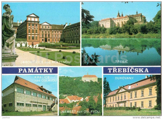Jaromerice nad Rokytnou - Trebic - KRalice nad Oslavou - Namest nad Oslavou - Czechoslovakia - Czech - unused - JH Postcards