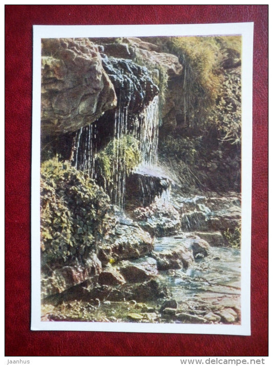 Lermontov waterfall in vicinity of Kislovodsk - Kislovodsk - 1962 - Russia USSR - unused - JH Postcards
