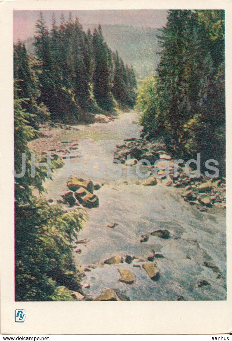 Carpathian Mountains - Karpaty - The Prut river - 1964 - Ukraine USSR - unused - JH Postcards