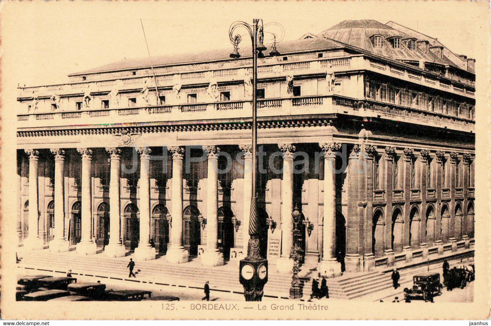 Bordeaux - Le Grand Theatre  - old car - 125 - old postcard - France - used - JH Postcards