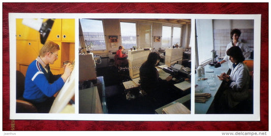 Kirov collective farm - laboratory - office - 1986 - Estonia - USSR - unused - JH Postcards