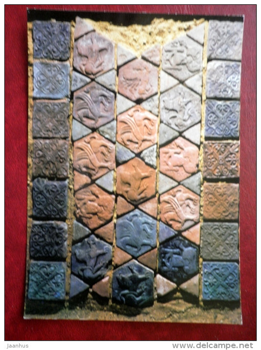 burnt clay tiles - Prague - large format card - Czechoslovakia - Czech Republik - unused - JH Postcards