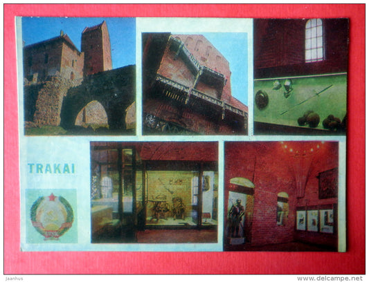 The Castle - special stamp !! - Trakai - 1974 - Lithuania USSR - unused - JH Postcards