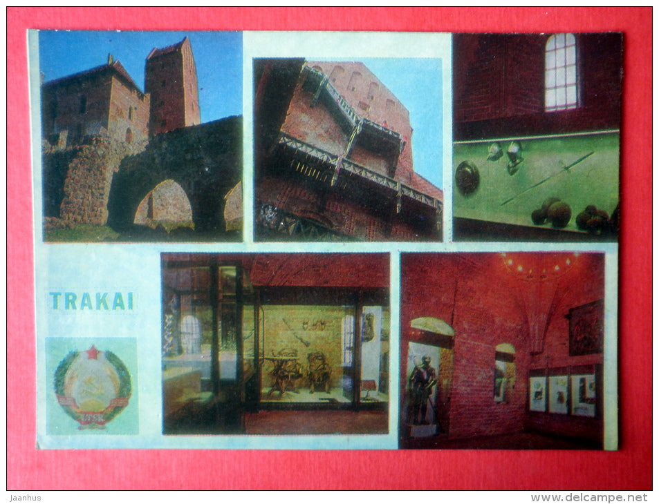 The Castle - special stamp !! - Trakai - 1974 - Lithuania USSR - unused - JH Postcards