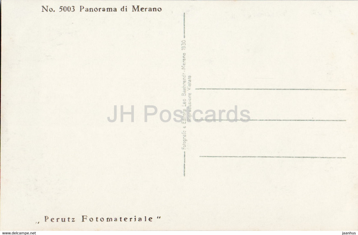 Panorama di Merano - Perutz - 5003 - old postcard - Italy - unused