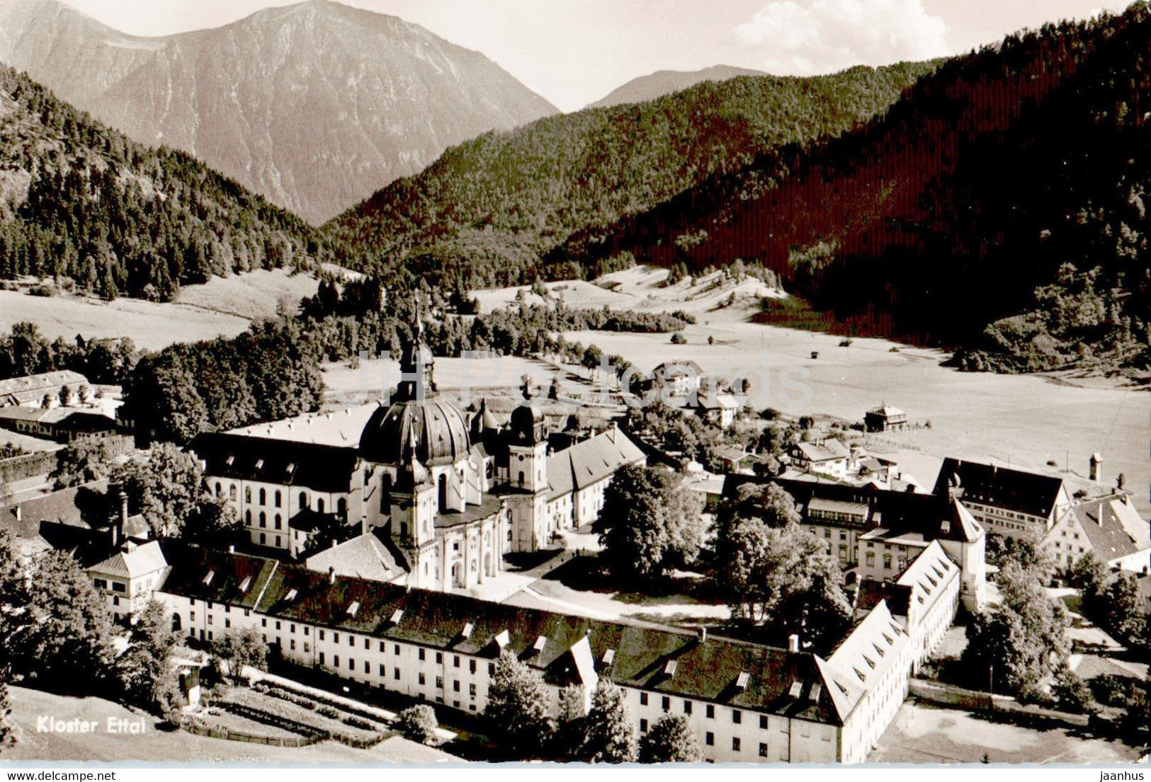Kloster Ettal - old postcard - 1958 - Germany - used - JH Postcards