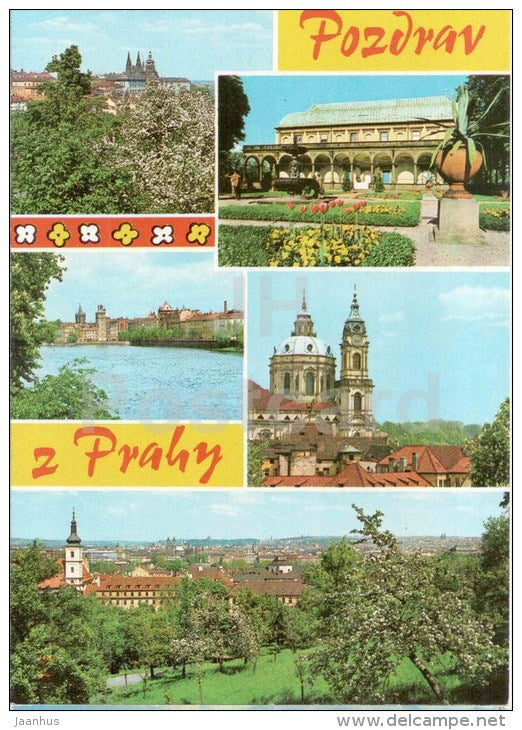 Praha - Prague - Prague Castle - Belveder - Smetanovo museum - St. Nicholas cathedral - Czechoslovakia - Czech - used - JH Postcards
