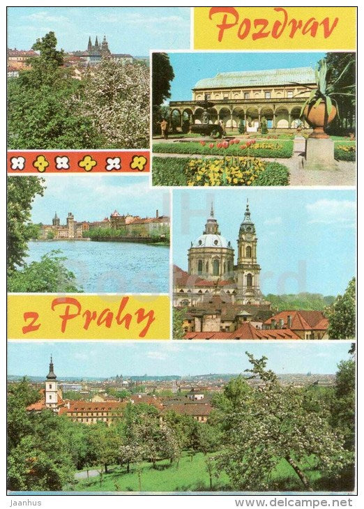 Praha - Prague - Prague Castle - Belveder - Smetanovo museum - St. Nicholas cathedral - Czechoslovakia - Czech - used - JH Postcards