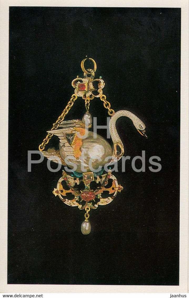 Jewels - Pendant - Germany 16th Century - The Hermitage - Leningrad - Russia - USSR - 1982 - used - JH Postcards