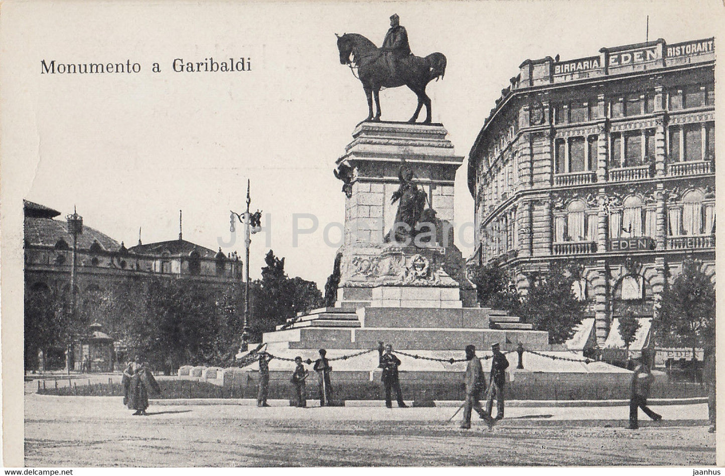 Roma - Rome - monumento a Garibaldi - monument - horse - old postcard - Italy - unused - JH Postcards