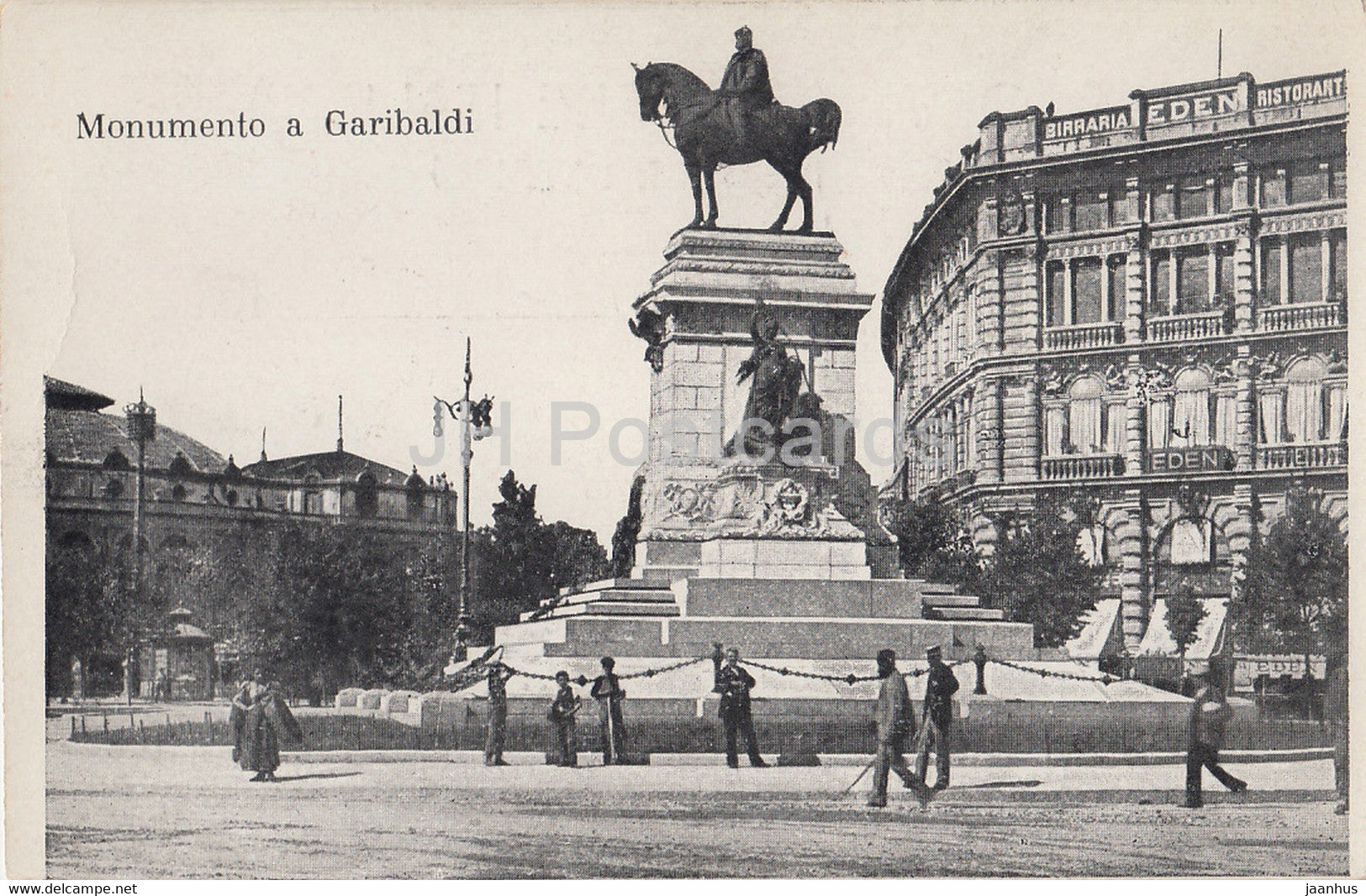 Roma - Rome - monumento a Garibaldi - monument - horse - old postcard - Italy - unused - JH Postcards