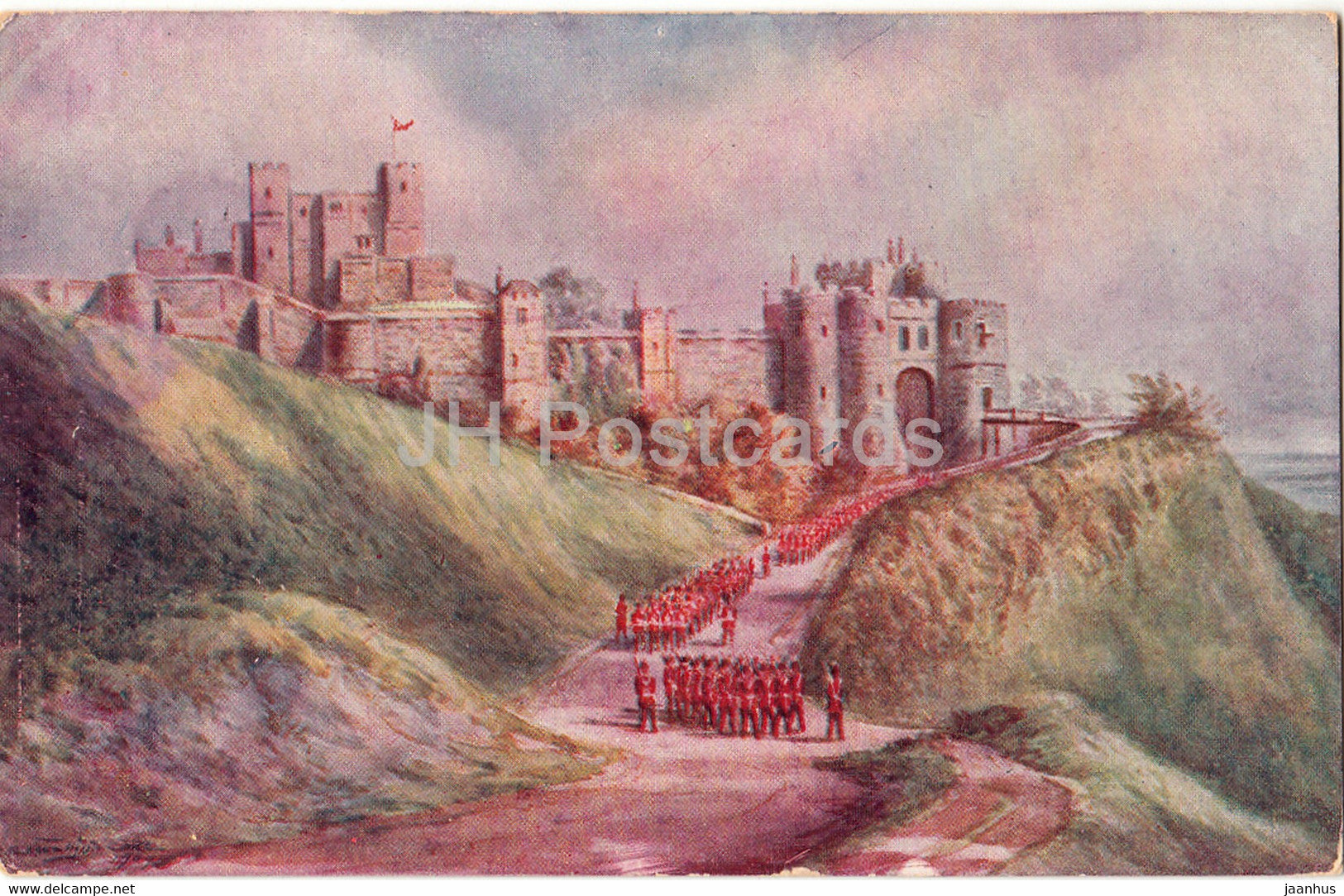 Castle - illustration by C. Essenhigh Corke - old postcard - 1910 - England - United Kingdom - used - JH Postcards