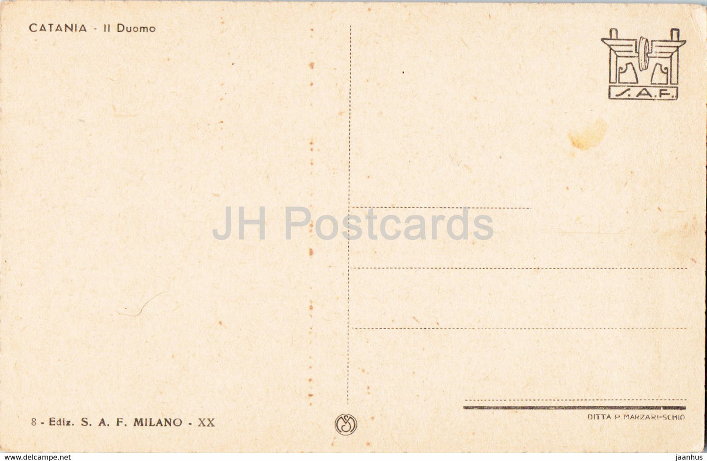 Catania - Il Duomo - Kathedrale - 8 - alte Postkarte - Italien - unbenutzt