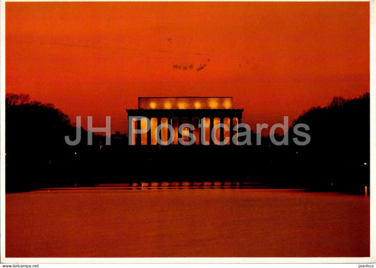 Washington DC - Sunset Lincoln Memorial - 361 - 1983 - USA - used - JH Postcards