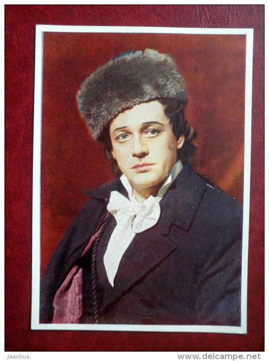 opera tenor Sergei Lemeshev in  Eugene Onegin - 1951 - Russia USSR - unused - JH Postcards