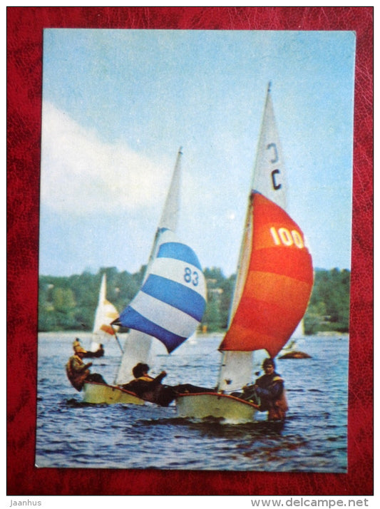 International Cadet class  - sailing boat - 1980 - Estonia USSR - unused - JH Postcards