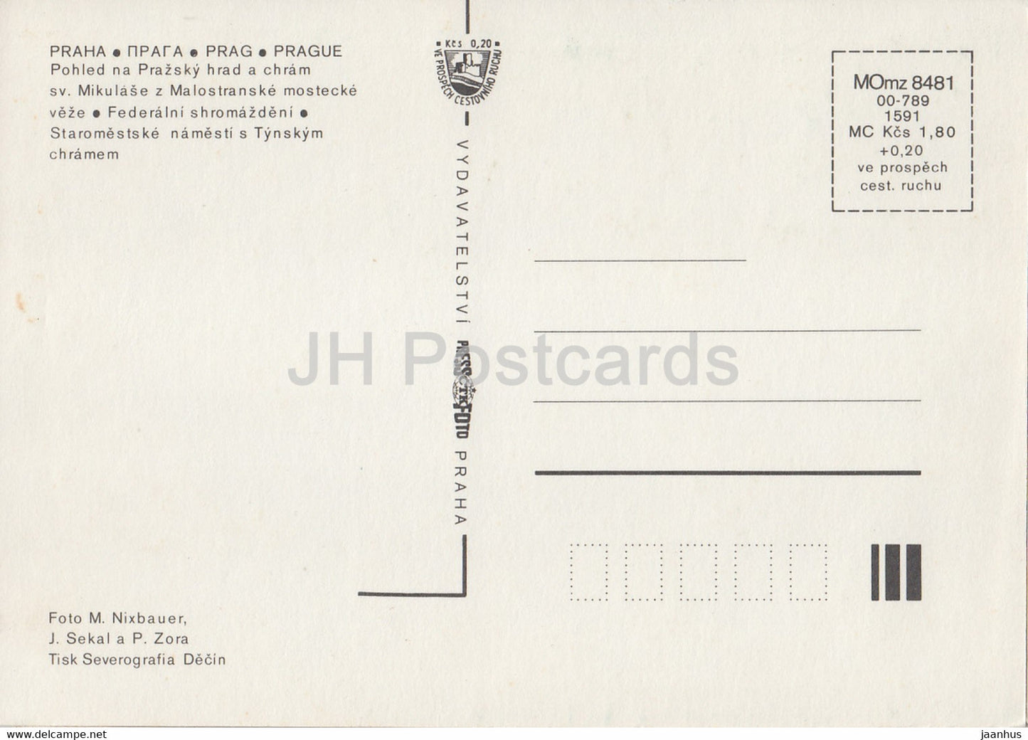Praha - Prag - Burg - Bundesversammlung - Altstädter Ring - Auto - Tschechoslowakei - Tschechische Republik - unbenutzt