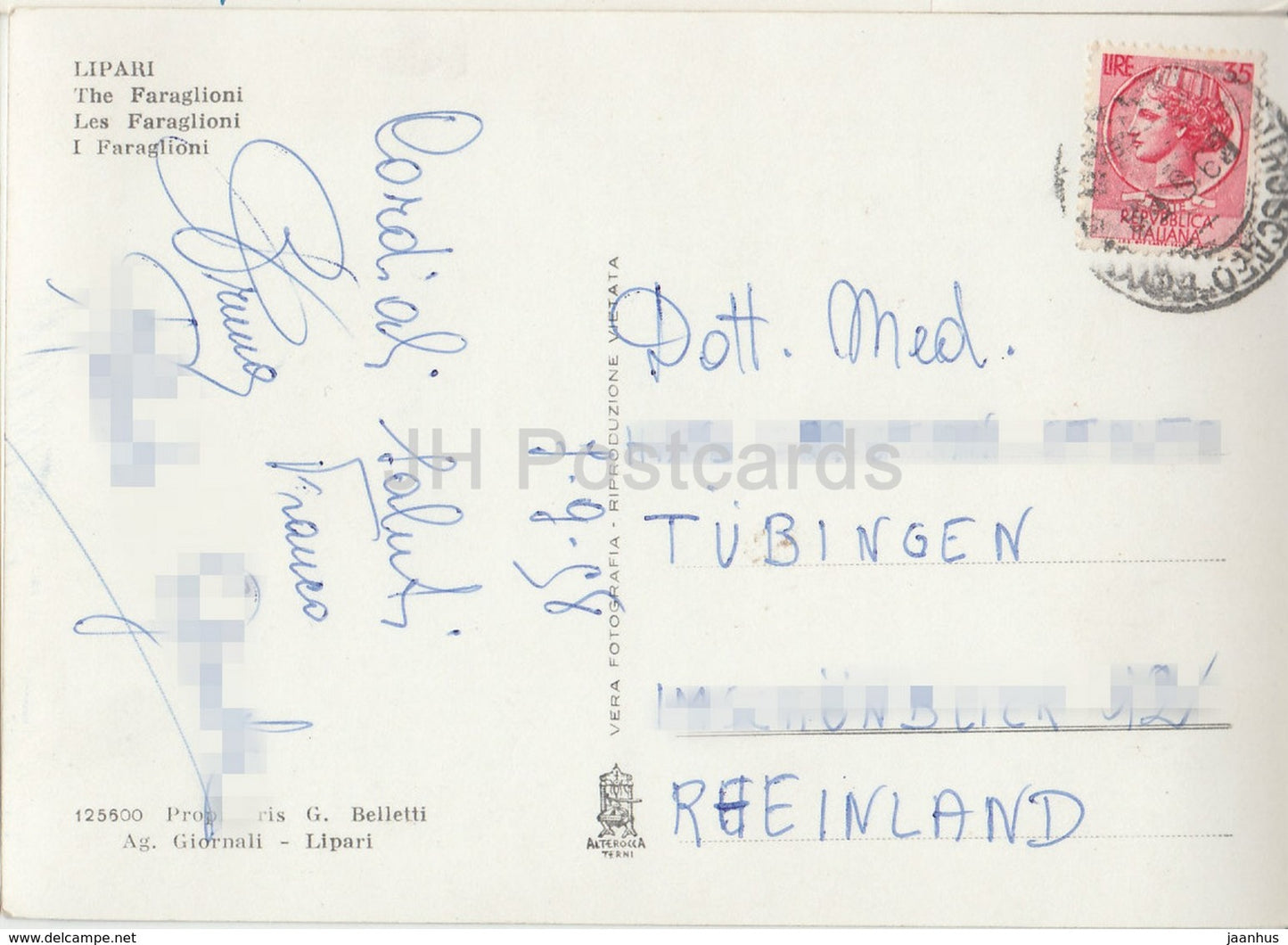 Lipari - Faraglioni - Italy - 1968 - used