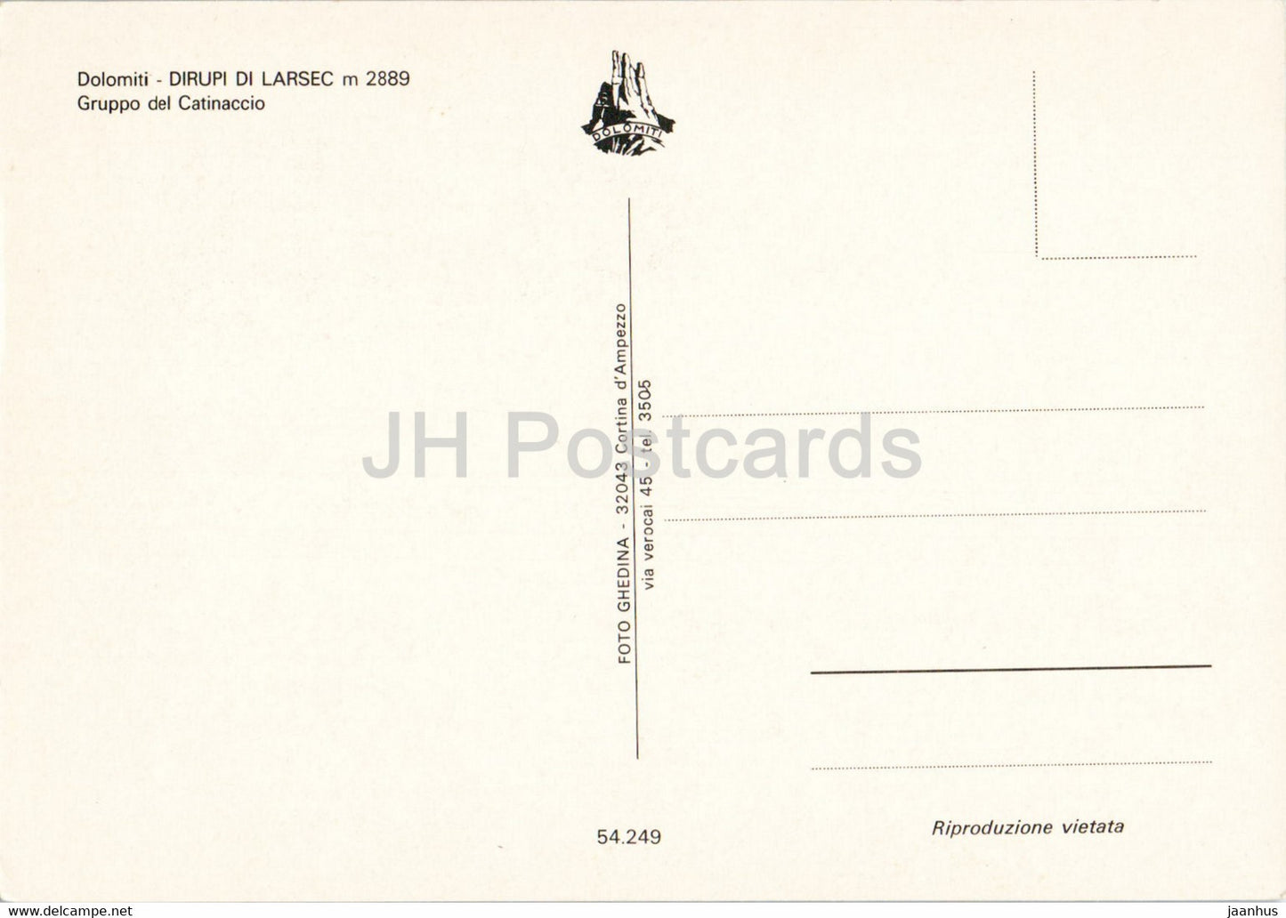 Dolomiti - Dirupi di Larsec - Gruppo del Catinaccio - Italy - unused