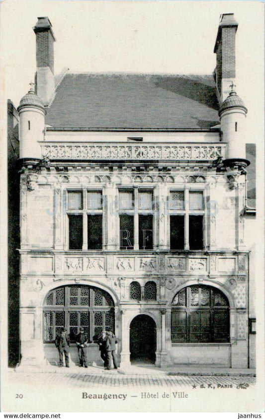 Beaugency - Hotel de Ville - town hall - 20 - old postcard - France - unused - JH Postcards