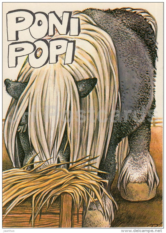 illustration by R. Jarvi - Pony Popi - 1983 - Estonia USSR - unused - JH Postcards