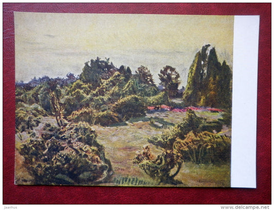 Painting by Elmar Kits - Juniper - estonian art - unused - JH Postcards