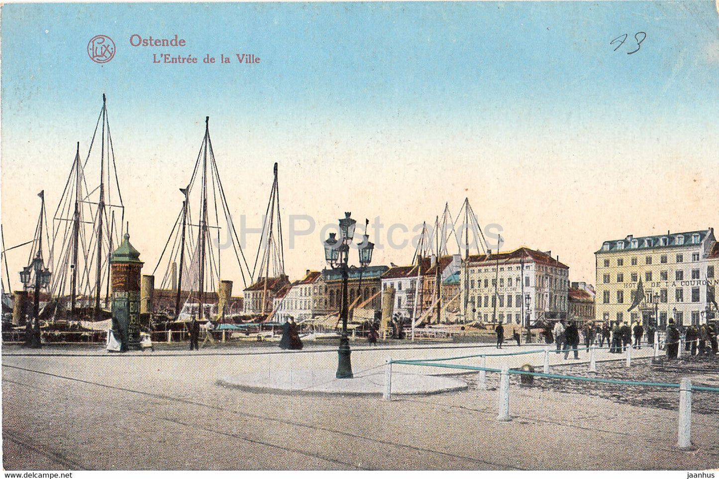Ostende - Oostende - L'Entree de la Ville - ship - old postcard - Belgium - unused - JH Postcards