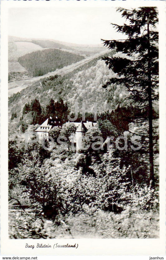 Burg Bilstein - Sauerland - castle - old postcard - 1951 - Germany - used - JH Postcards