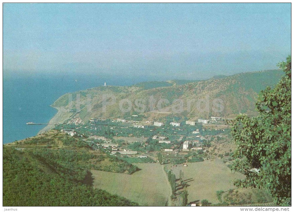 Rybachye village view - postal stationery - Alushta - Krym - Crimea - 1981 - Ukraine USSR - unused - JH Postcards
