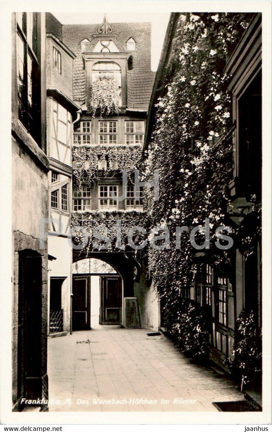 Frankfurt a Main - Das Wanebach Hofchen im Romer - 10 - old postcard - Germany - unused - JH Postcards