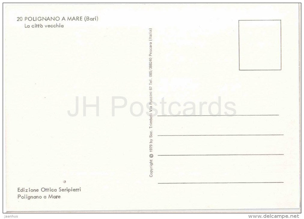 La citta Vecchia - Old City - Polignano a Mare - Bari - Puglia - 20 - Italia - Italy - unused - JH Postcards