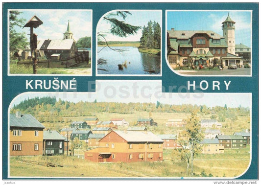Krusne Hory - Bozi Dar - hotel Klinovec - beat-bog - Marianska - architecture - Czechoslovakia - Czech - unused - JH Postcards