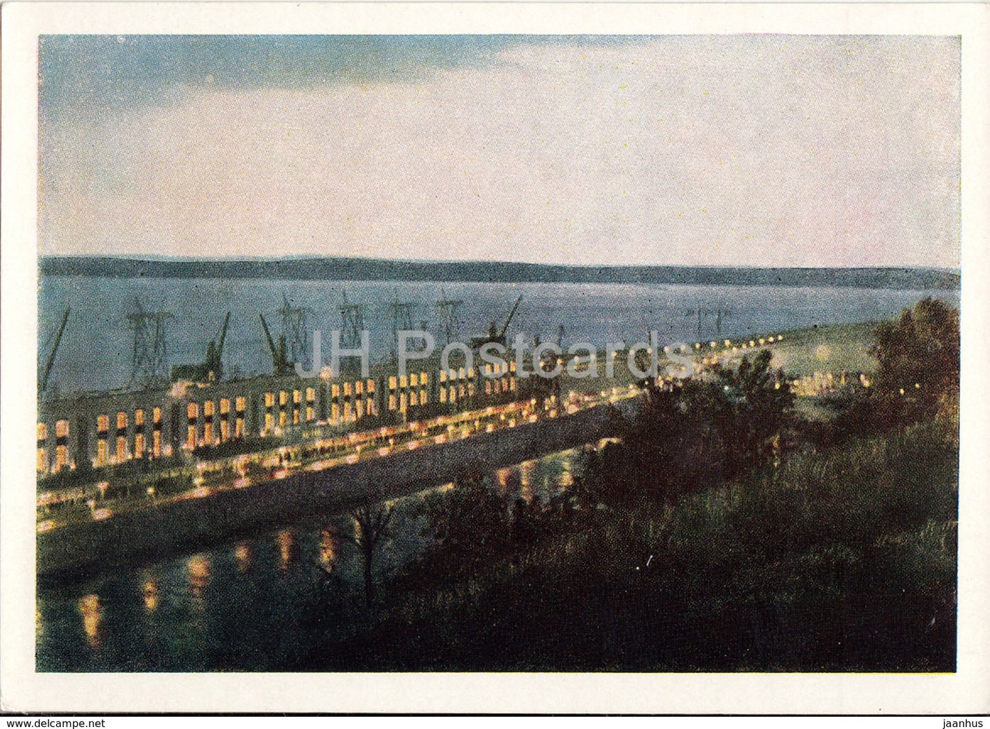Samara - Kuybyshev - Hydroelectric power station - old postcard - 1964 - Russia USSR - unused - JH Postcards