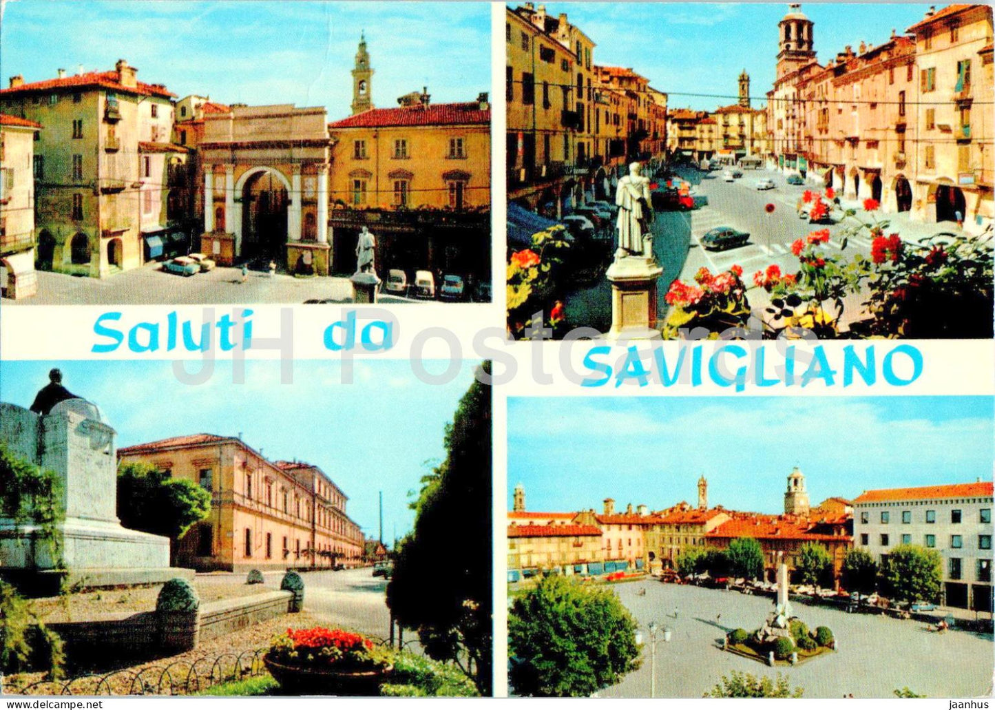Saluti da Savigliano - multiview - 13 - 1972 - Italy - used - JH Postcards