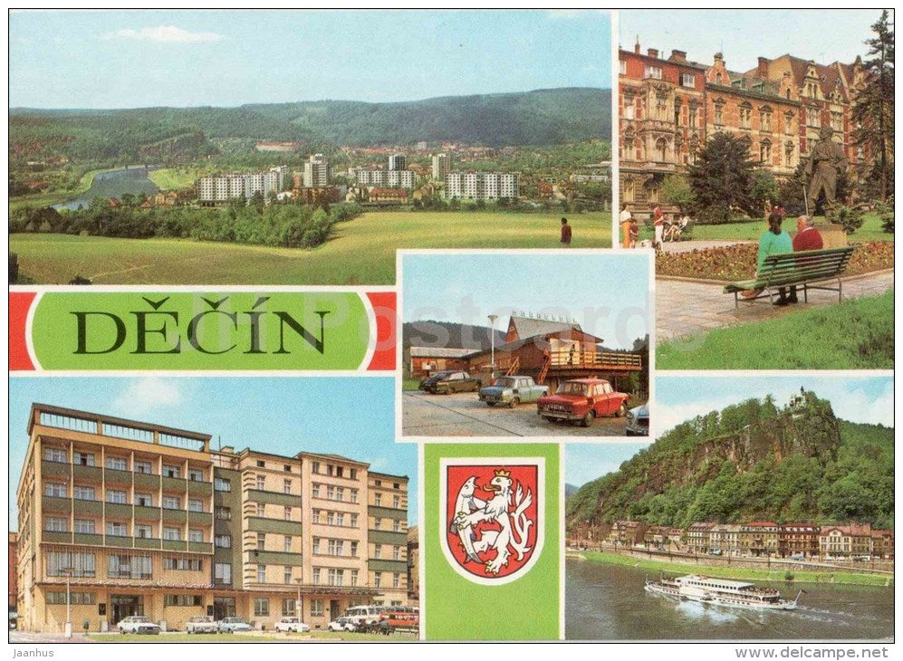 new constructions - Tyrsuv park - Roadhouse in Ludvíkovice - hotel Grand - Decin - Czechoslovakia - Czech - used - JH Postcards