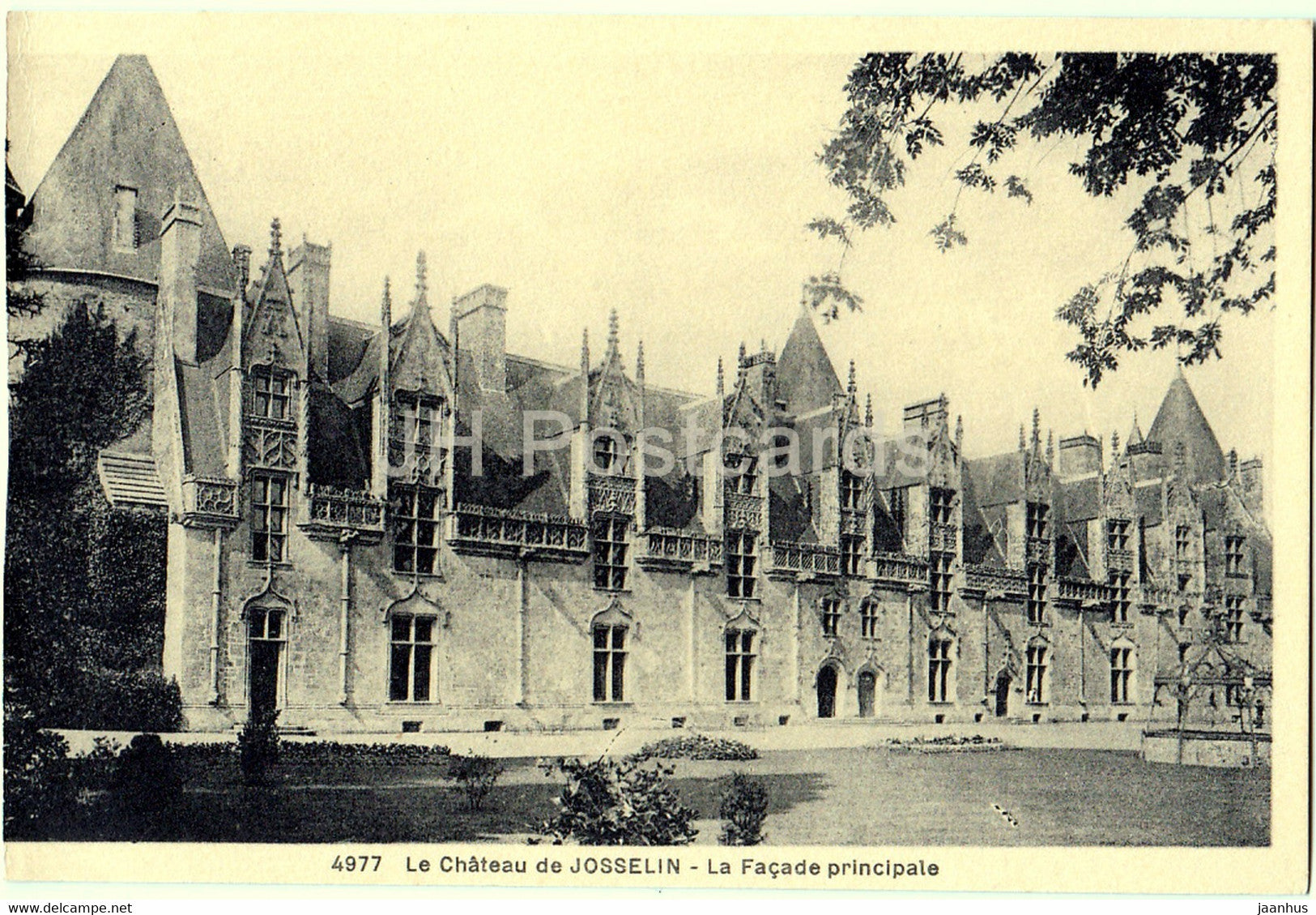 Chateau de Josselin - La Facade principale - castle - 4977 - old postcard - France - unused - JH Postcards