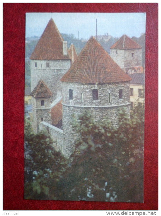 City Wall - Old Town - Tallinn - 1972 - Estonia USSR - unused - JH Postcards