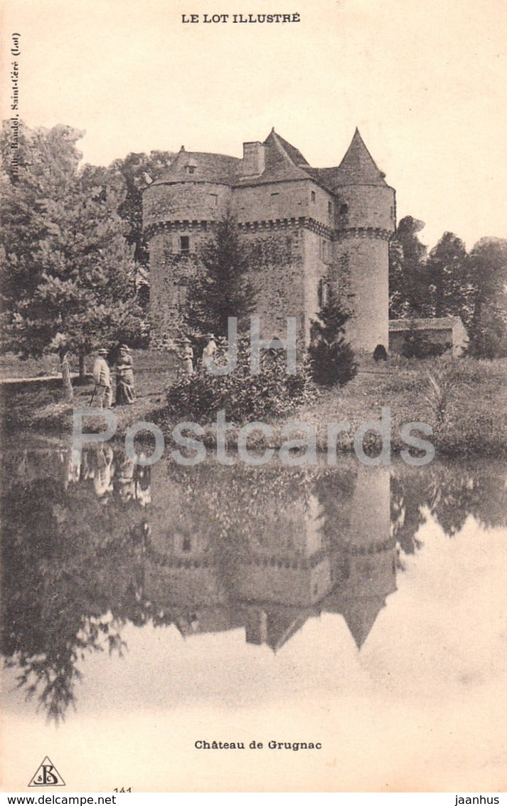Chateau de Grugnac - Le Lot Illustre - castle - old postcard - 1914 - France - used