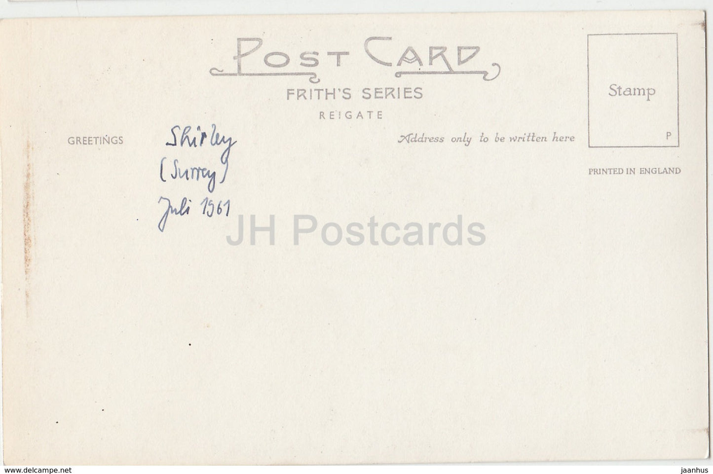 London - Shirley Hills - SLY.31 - 1961 - United Kingdom - England - used