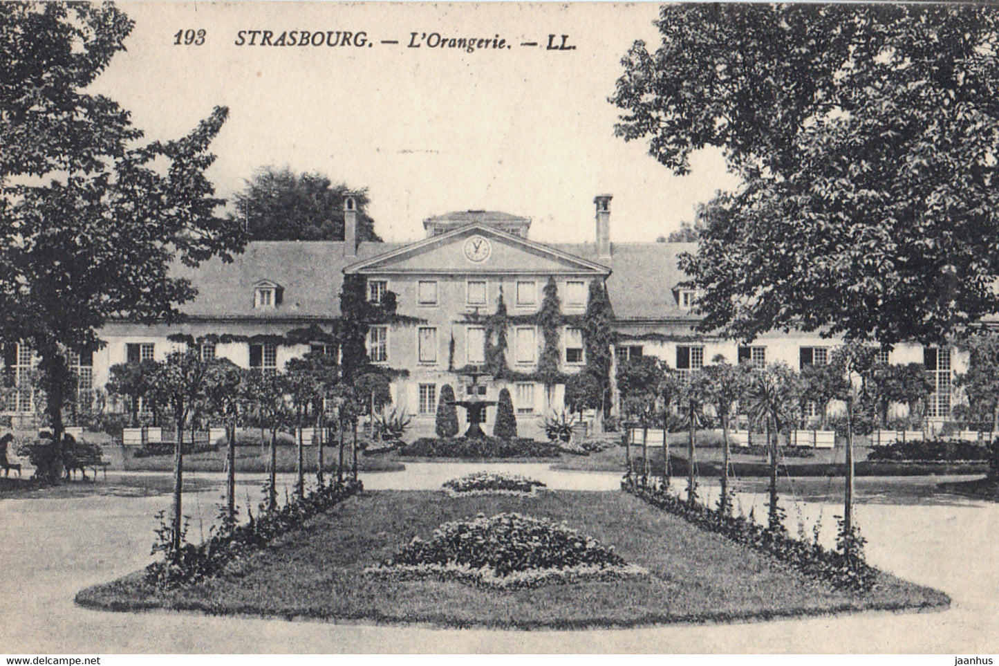 Strasbourg - L'Orangerie - old postcard - 193 - 1922 - France - used - JH Postcards