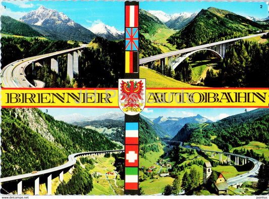Brenner Autobahn - Europabrucke - Nosslachbrucke - Luegbrucke - bridge - Austria - unused - JH Postcards