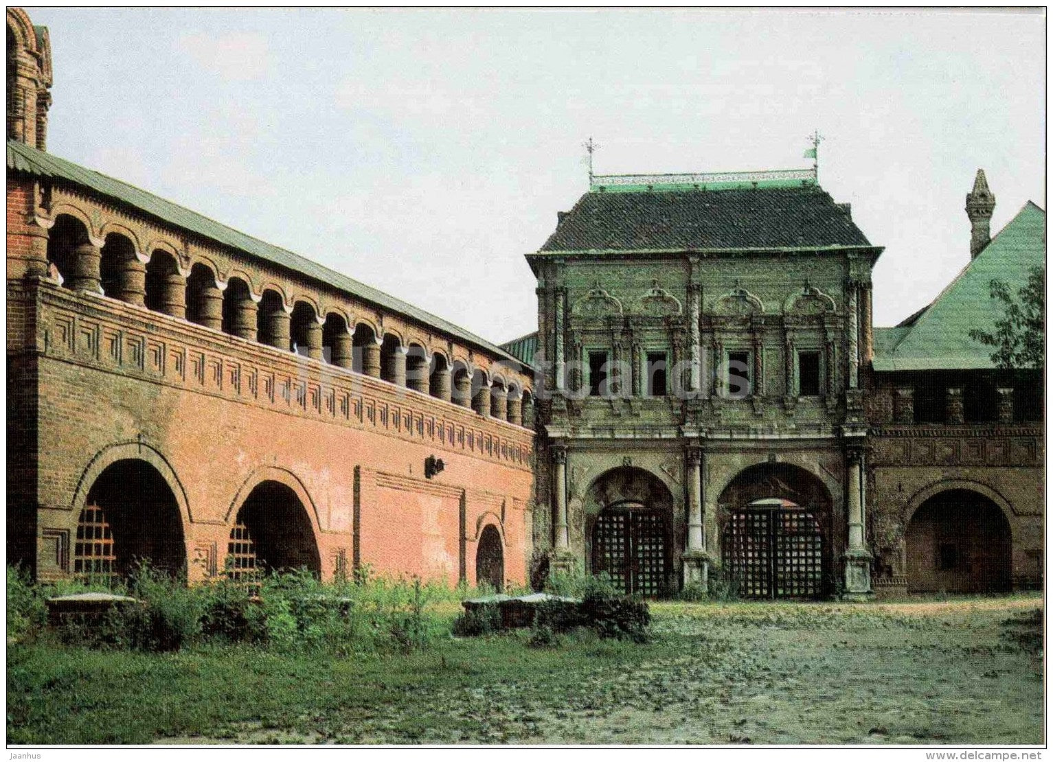 Krutitskoe Compound - Architecture and tile Decors - Moscow - 1990 - Russia USSR - unused - JH Postcards