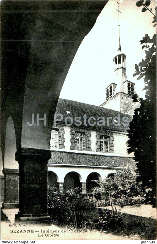Sezanne - Interieur de l'Hospice - Le Cloitre - old postcard - France - unused - JH Postcards