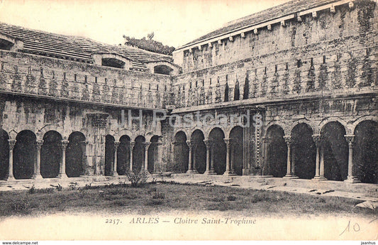 Arles - Cloitre Saint Trophime - cloister - 2257 - old postcard - 1917 - France - used - JH Postcards
