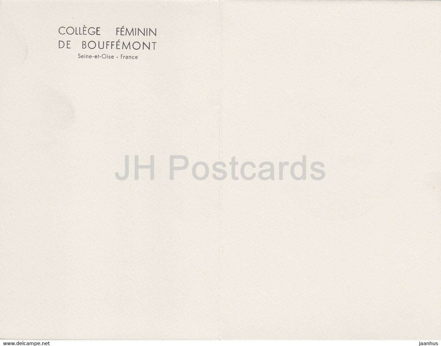 College Feminin de Bouffemont - Seine et Oise - old postcard - France - unused