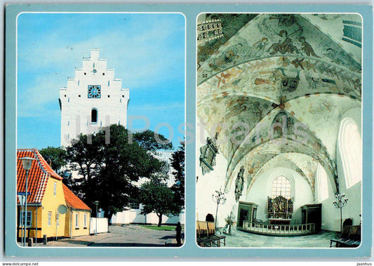 Saeby Kirke - church - multiview - 9554 - 1995 - Denmark - used - JH Postcards
