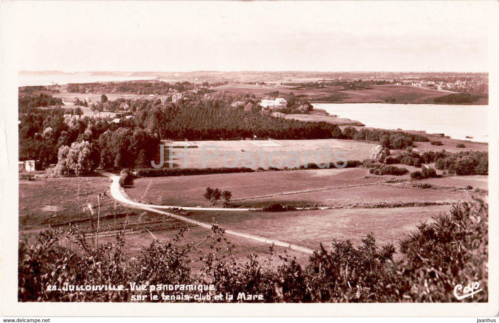 Jullouville - Vue Panoramique - Sur le Tennis Club et la Mare - 22 - old postcard - France - unused - JH Postcards
