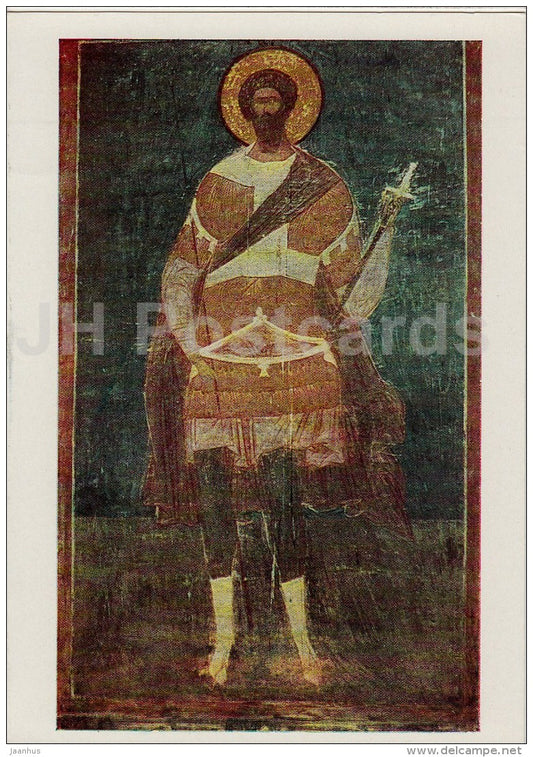 icon by Dionysius - Warrior , 1500-1502 - fresco - Russian art - 1967 - Russia USSR - unused - JH Postcards